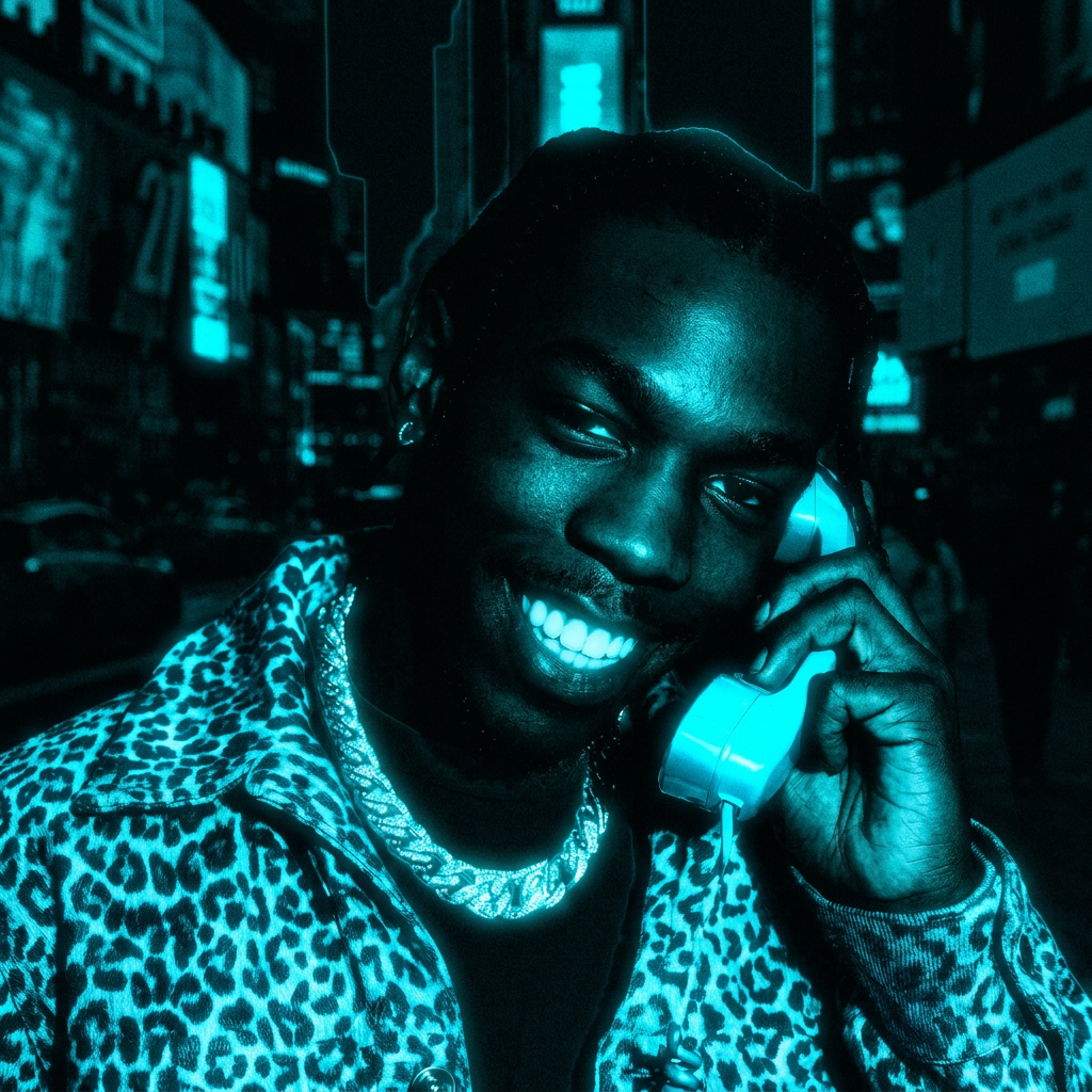 blacklight effect applied to the same photo